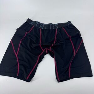 Athlio Black Boxer Briefs‎ with Pink Accents